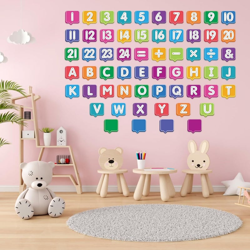 FLYAB Alphabet & Number Wall Stickers - Colored Removable Eduacational Letters Decals for Kids Bedroom Preschool Line Up Spots for Classroom Floor Reading Corner Decorations - Image 4